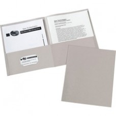 Avery® Two-Pocket Folders, 40-Sheet Capacity, 25 Gray Folders (47990) - Letter - 8 1/2
