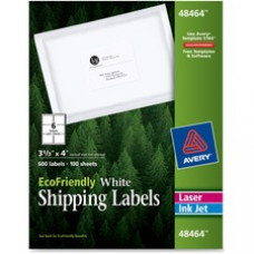 Avery® EcoFriendly Shipping Labels, Permanent Adhesive, 3-1/3