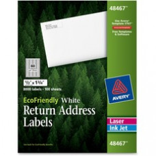 Avery® EcoFriendly Return Address Labels, Permanent Adhesive, 1/2