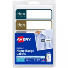 Avery® Flexible Adhesive Mini Name Badge Labels - 