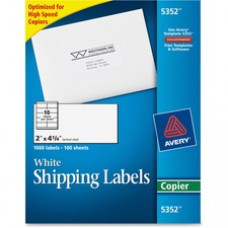 Avery® Shipping Labels for Copiers, Permanent Adhesive, 2