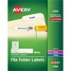 Avery® TrueBlock(R) File Folder Labels, Sure Feed(TM) Technology, Permanent Adhesive, White, 2/3