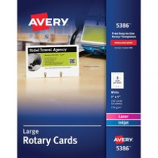 Avery® Large Rotary Cards, Uncoated, Two-Sided Printing, 3" x 5", 150 Cards (5386) - 150 Card Capacity - For 3" x 5" Size Card - White