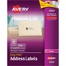 Avery® Matte Clear Address Labels, Sure Feed(TM) Technology, Laser, 1