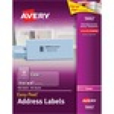 Avery® Matte Clear Address Labels, Sure Feed(TM) Technology, Laser, 1-1/3