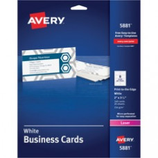 Avery® Business Cards, Print to the Edge, Uncoated, Two-Sided Printing, 2