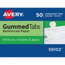 Avery® Gummed Index Tabs, Reinforced Paper, 1/2