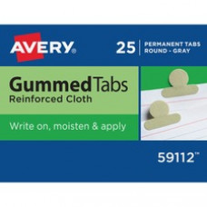 Avery® Gummed Index Tabs, Reinforced Cloth, 1/2
