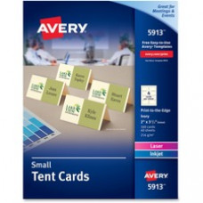Avery® Small Tent Cards, Uncoated, Ivory, Two-Sided Printing, 2