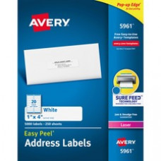 Avery® Easy Peel(R) Address Labels, Sure Feed(TM) Technology, Permanent Adhesive, 1