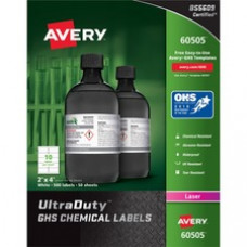 Avery® UltraDuty(R) GHS Chemical Labels, Permanent Adhesive, Waterproof, UV Resistant, 2