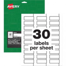 Avery® PermaTrack Destructible Asset Tag Labels - 0.75