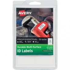 Avery® Durable Multisurface ID Labels, Permanent Adhesive, Handwrite, ¾? x 1-3/4?, 120 Labels (61521) - Permanent Adhesive - 3/4