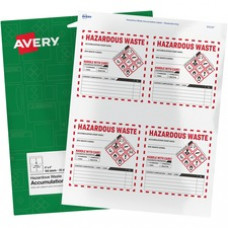 Avery® Preprinted HAZARDOUS WASTE Handwrite Labels - 