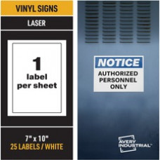 Avery® Adhesive Printable Vinyl Signs - 5