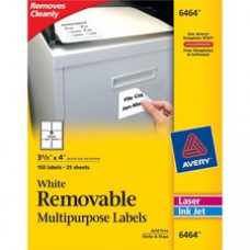 Avery® Removable ID Labels, Sure Feed(TM) Technology, Removable Adhesive, 3-1/3