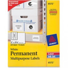 Avery® ID Labels, Sure Feed(TM) Technology, Permanent Adhesive, 2