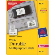 Avery® Durable ID Labels, Permanent Adhesive, 1-1/4