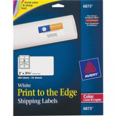 Avery® Shipping Labels, Sure Feed(TM) Technology, Permanent Adhesive, Print to the Edge, 2