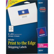 Avery® Shipping Labels, Sure Feed(TM) Technology, Print to the Edge, Permanent Adhesive, 3