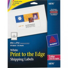 Avery® Shipping Labels, Sure Feed(TM) Technology, Print to the Edge, Permanent Adhesive, 4-3/4