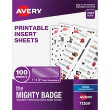 The Mighty Badge® Inkjet Badge Insert - Clear - 1