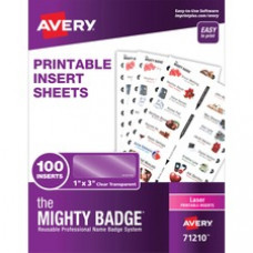 The Mighty Badge® Laser Badge Insert - Clear - 1