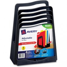 Avery® Adjustable File Rack, Five Slots, Black (73523) - 5 Compartment(s) - 11.5