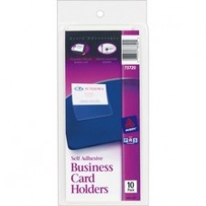 Avery® Self-Adhesive Business Card Holders, Top-Loading, 10 Holders (73720) - Vinyl - 10 / Pack - Clear
