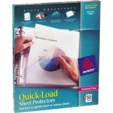 Avery® Quick-Load Sheet Protectors - For Letter 8 1/2