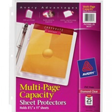 Avery® Multi-Page Capacity Sheet Protectors - 50 x Sheet Capacity - For Letter 8 1/2" x 11" Sheet - Clear - Polypropylene