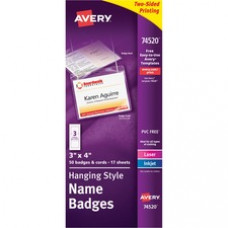 Avery® Name Badges with Lanyards, Print or Write, 3