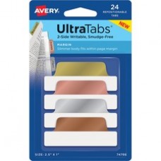 Avery® UltraTabs Repositionable Margin Tabs - 24 Tab(s) - 1