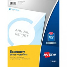 Avery® Economy Clear Sheet Protectors - Sheet Capacity - For Letter 8 1/2