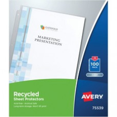 Avery® Recycled Clear Sheet Protectors, Acid-Free, Archival Safe, Top Loading, 100 Protectors (75539) - 12