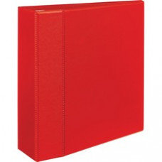Avery® Heavy-Duty Binder, 4" One-Touch Rings, 780-Sheet Capacity, DuraHinge(R), Red (79584) - 4" Binder Capacity - Letter - 8 1/2" x 11" Sheet Size - 780 Sheet Capacity - 3 x D-Ring Fastener(s) - 4 Internal Pocket(s) - 