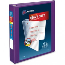 Avery® Heavy-Duty View Binders with Locking One Touch EZD Rings - 1 1/2" Binder Capacity - Letter - 8 1/2" x 11" Sheet Size - Ring Fastener(s) - 4 Internal Pocket(s) - Poly - Purple - Recycled - 1 Each