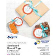 Avery® Textured Round Scallop Tags - 2.50