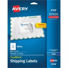 Avery® TrueBlock(R) Shipping Labels, Sure Feed(TM) Technology, Permanent Adhesive, 3-1/2