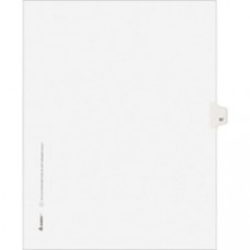 Avery® Individual Legal Dividers Allstate(R) Style, Letter Size, Side Tab #87 (82285) - 1 Printed Tab(s) - Digit - 87 - 8.5