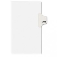 Avery® Individual Legal Dividers Avery® Style, Letter Size, Side Tab #203 (82419) - 1 Printed Tab(s) - Digit - Exhibit 203 - 8.5