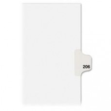 Avery® Individual Legal Dividers Avery® Style, Letter Size, Side Tab #206 (82422) - 1 Printed Tab(s) - Digit - Exhibit 206 - 8.5
