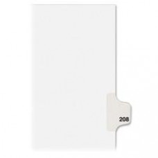 Avery® Individual Legal Dividers Avery® Style, Letter Size, Side Tab #208 (82424) - 1 Printed Tab(s) - Digit - Exhibit 208 - 8.5