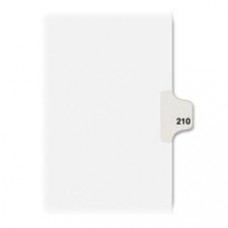 Avery® Individual Legal Dividers Avery® Style, Letter Size, Side Tab #210 (82426) - 1 Printed Tab(s) - Digit - Exhibit 210 - 8.5