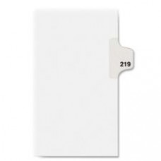 Avery® Individual Legal Dividers Avery® Style, Letter Size, Side Tab #219 (82435) - 1 x Divider(s) - Printed Tab(s) - Digit - Exhibit 219 - 8.5