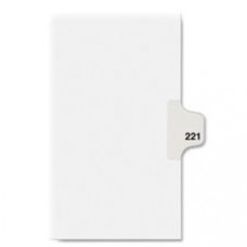 Avery® Individual Legal Dividers Avery® Style, Letter Size, Side Tab #221 (82437) - 1 Printed Tab(s) - Digit - Exhibit 221 - 8.5