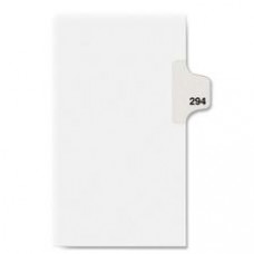 Avery® Individual Legal Dividers Avery® Style, Letter Size, Side Tab #294 (82510) - 1 Printed Tab(s) - Digit - Exhibit 294 - 8.5