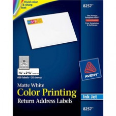 Avery® Color Printing Address Labels, Sure Feed(TM) Technology, Permanent Adhesive, 3/4
