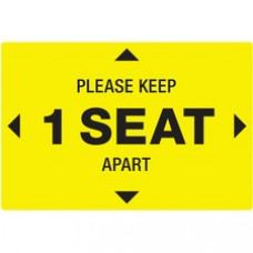 Avery® Surface Safe PLEASE KEEP 1 SEAT APART Decals - 10 / Pack - Please Keep 1 Seat Apart Print/Message - 4