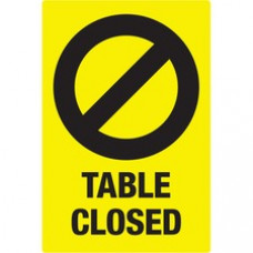 Avery® Surface Safe TABLE CLOSED Preprinted Decals - 10 / Pack - Table Closed Print/Message - 4